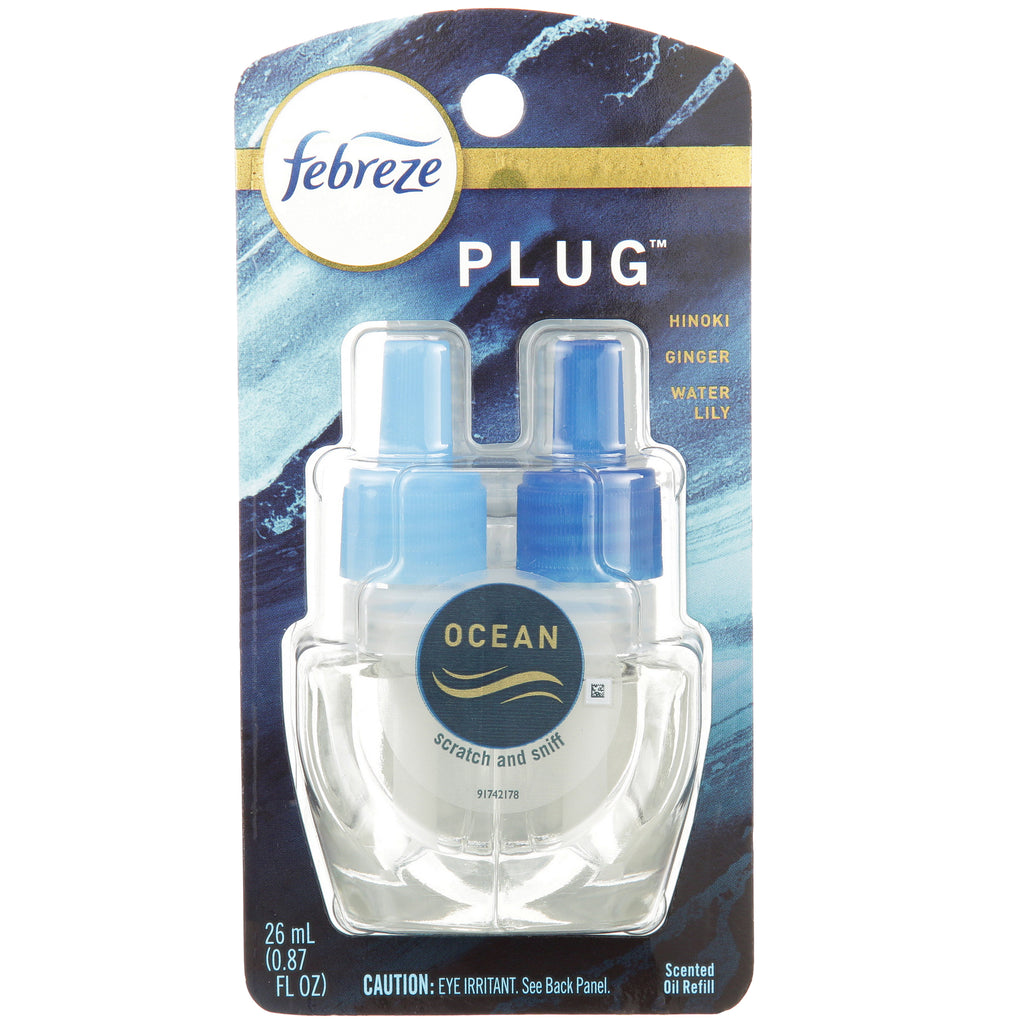 Plug Odor-Eliminating Air Freshener Refill, Ocean, 1 Ct