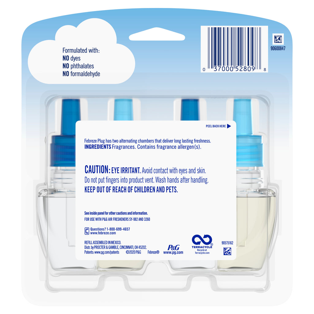 Odor-Eliminating Plug Air Freshener Refills, Ocean, 2 Ct