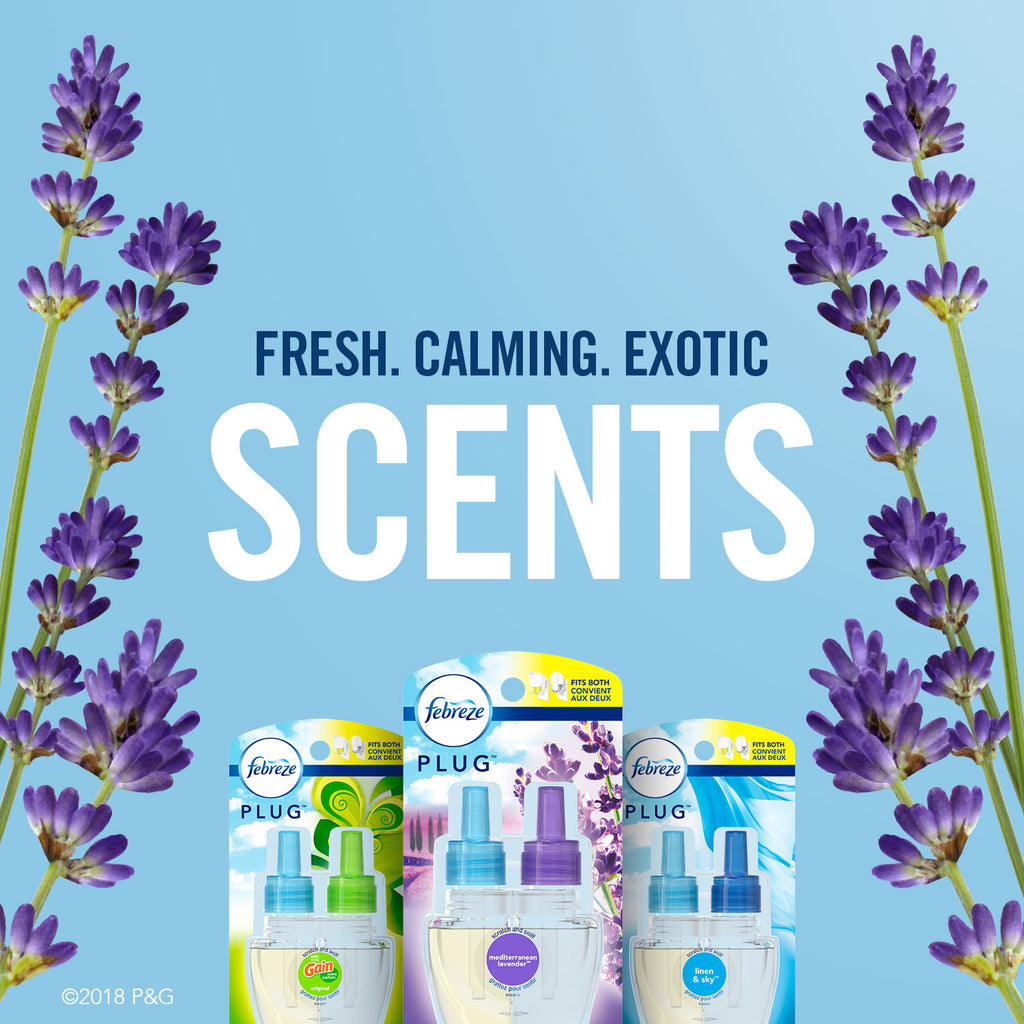 Odor-Eliminating Plug Air Freshener Refills, Ocean, 2 Ct