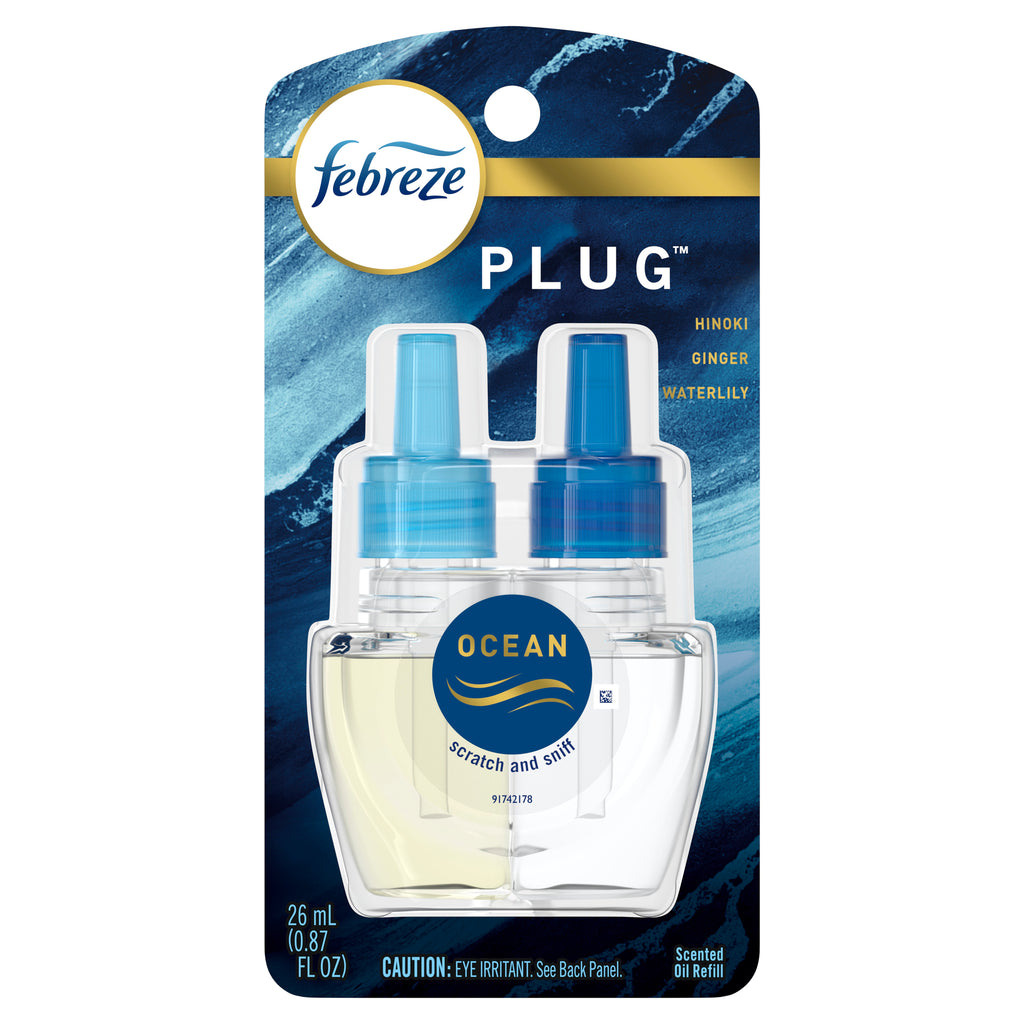 Plug Odor-Eliminating Air Freshener Refill, Ocean, 1 Ct